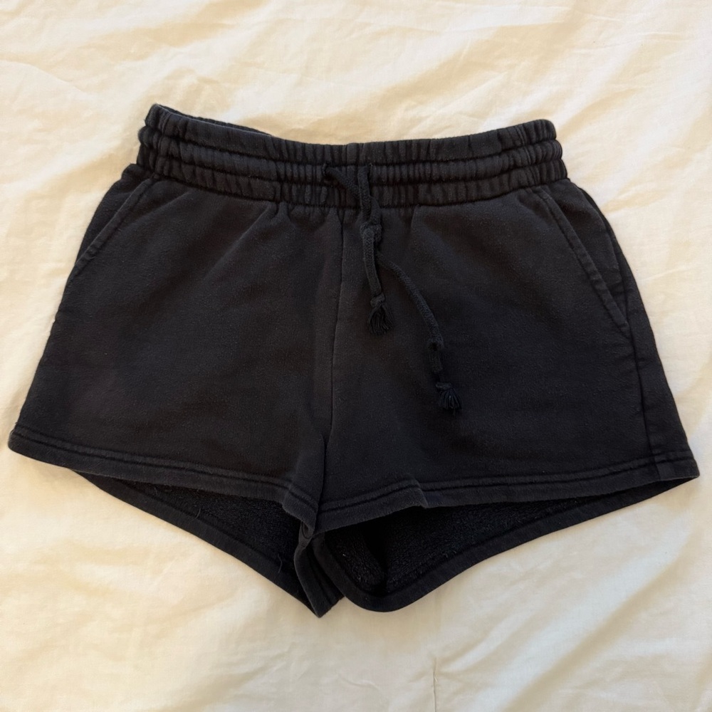 TNA Aritzia Black Sweat Shorts